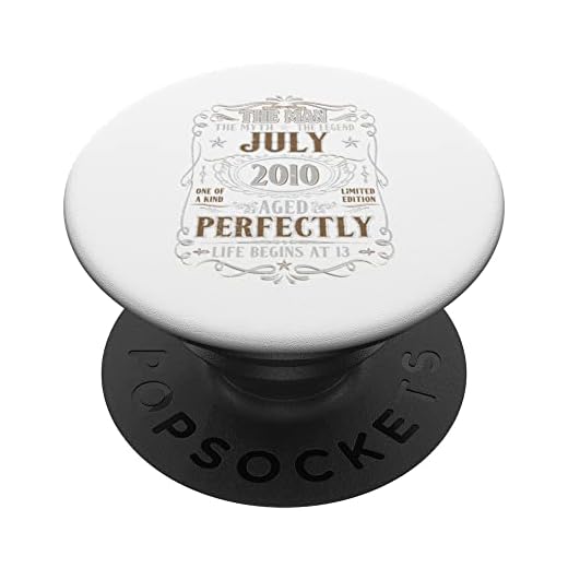 Julio 2010 The Man Myth Legend - Regalos de cumpleaños de 13 años PopSockets PopGrip Intercambiable