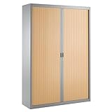 Des tons chaleureux pour ces armoires fonctionnelles adaptées à tous les volumes de classement.