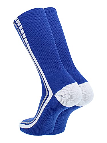 Basketball Socks Elite Turbo Crew (Royal/White/Grey, Large) #TOP1
