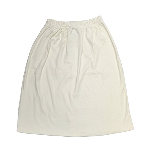 Women's Fashion Classics Elastic Waist Straight Skirt Knee Length (M, 6503-Ivory)2