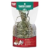 Oxbow Animal Health Timothy Club Carrot, Guinea Pig Toys, Bunny Toys, 100% Timothy Hay, Bunny Enrichment for Rabbit Cage, Rabbit Accessories, Rat Cage Accessories
