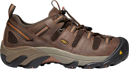 KEEN Utility Men's Atlanta Cool Low Steel Toe Work Shoe, Shitake/Black, 11 Wide US