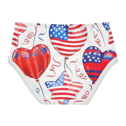 Balloons Hearts USA White Toddler Underwear Custom 2t Cotton Girl Panties Cute Pattern Kids Briefs Undies2