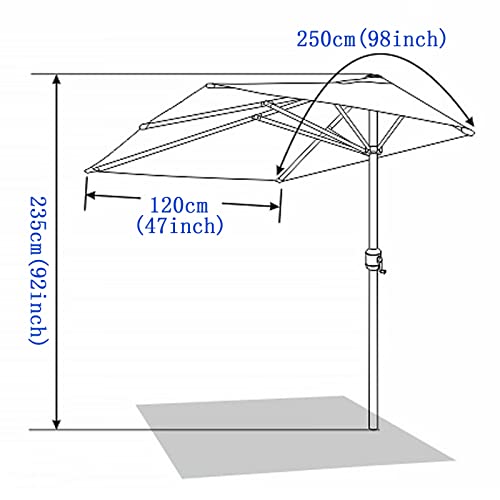 Parasol de terrasse de marché CLSDRZC facile à transporter pour cour