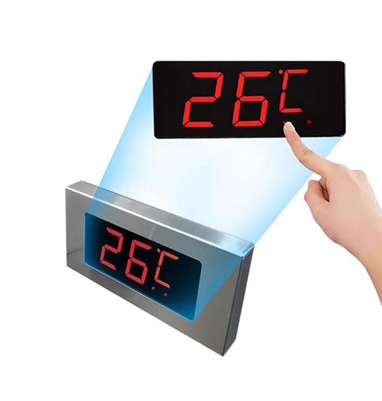 High Precision Large Screen Digital Thermometer 304 Stainless Steel Display for Freezer, Aquarium, Swimming Pool -9℃ to 99℃