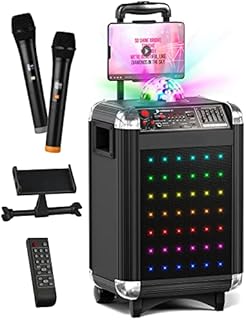 Bluetooth Karaoke Machine for Adults and Kids - Portable Singing Equipment Set W/