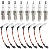 41-110 Iridium Spark Plugs and M8-48322 Spark Plug Wires Compatible with Chevy Silverado Suburban