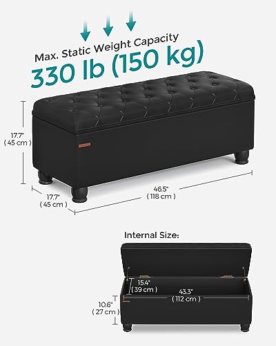 Songmics ULOM071B01 Storage Ottoman, Storage Bench thumb #1