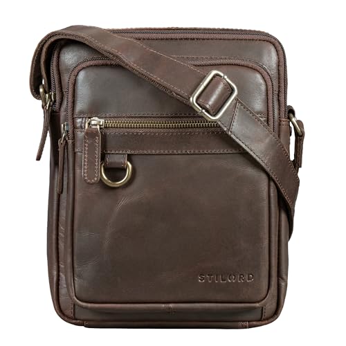 Messenger bag de cuero para hombre STILORD, el bolso retro ideal para la ciudad