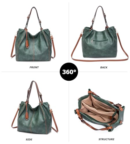 Bolso Hobo Vintage de PU con Detalles de Remaches miniatura 5