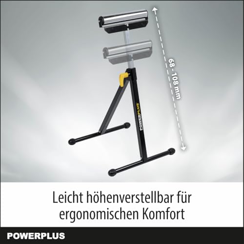 Foto von POWERPLUS Rollenbock POWX0700T- Rollenständer höhenverstellbar Rollbock Klappbock Arbeitsbock Unterstellbock Montagebock klappbar