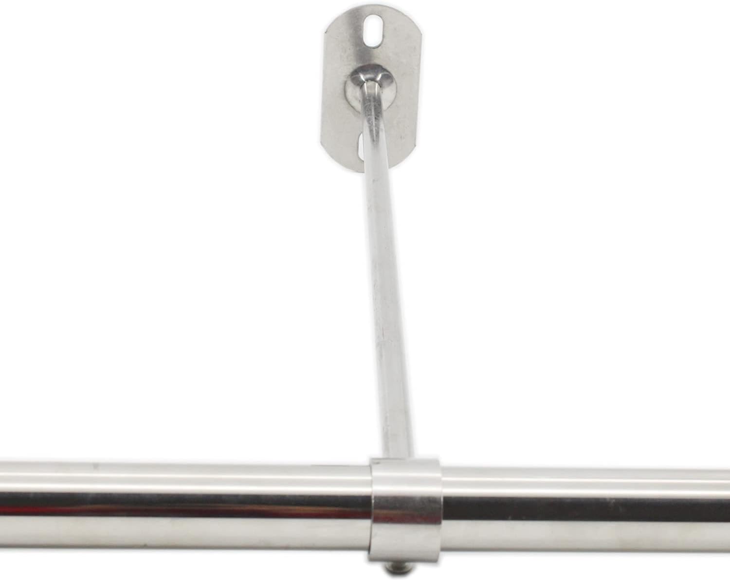 2 Pack Ceiling Mount Bracket, Stainless Steel Wardrobe Pipe Bracket Rod Holder Ceiling Holder, ULIFESTAR Shower Curtain Closet Wardrobe Rod Lever Support Holder Pipe Flange Socket 25x500mm/1x20''