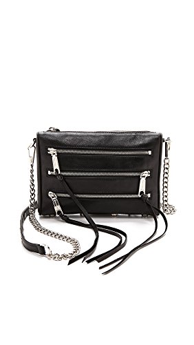 Rebecca Minkoff Mini 5-Zip Convertible Cross-Body Bag, Black