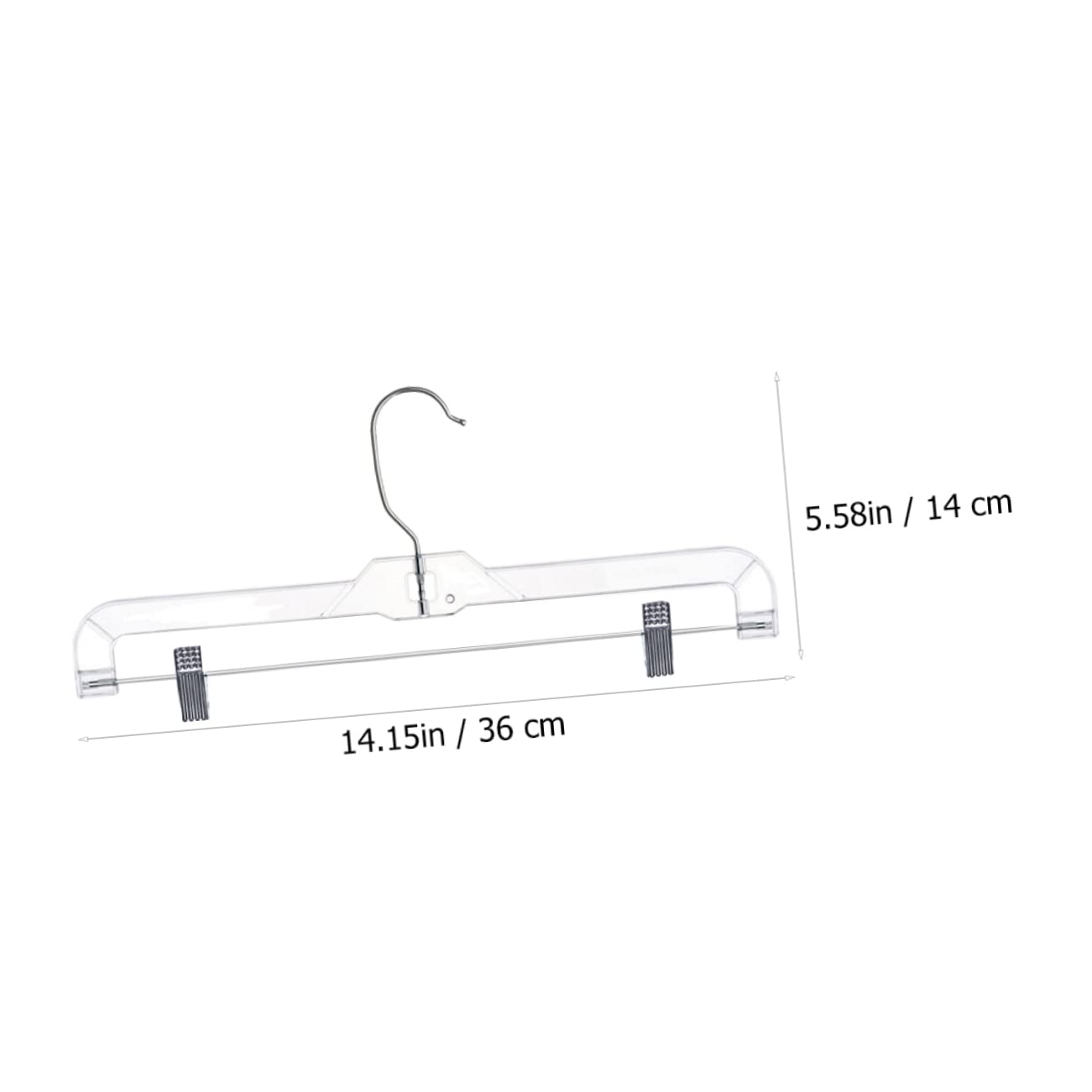 MUSISALY 4pcs Closet Hanger Telescoping Pants Hangers Thin Clips for Dresses Skirts Shirts Socks Stockings