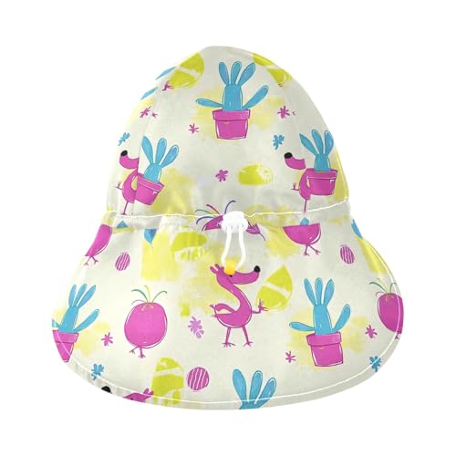 Fresh Cute Flamingos Dogs Peach Toddler Boy Girl Beach Hat Boys Beach Bucket Hats Girls Sun Protection Wide Brim Traveling Swim3