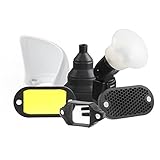 Selens Blitz Diffusor Magnetisch Modifikator Lichtformer Lichtkugel Rückprall Snoot Filter Silikon Portrait Starter Kit Professional Beleuchtung für Auf-Kamera Flash Speedlite Fotografie Fotostudio