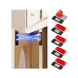5 Pack Magnetic Door Catch, Ultra Thin Cabinet Door Magnets, Adhesive Drawer Magnets to Stay Closed, Stainless Steel Cabinet Latch Easy to Install with Double Sided Tape, Thickness 0.08in