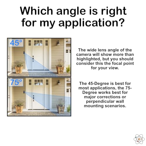 Angled Doorbell Wedge Mount Bracket Compatible with Ubiquiti Unifi Protect Doorbell Lite Camera (White, 45-Degree) by Generic - Used condition - Image 2