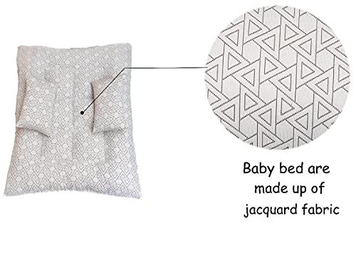 Image of Organic Kapok Silk Cotton Ilavam Panju New Born Baby Bed Mattress,Size: 2.5 x 2 feet with 2 Pillows (0-12 Month)