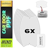 Lot de 6 films de protection de peinture pour poignées de porte de voiture   Transparent   Résistant aux rayures   Universel   Pour tous les modèles de voiture   Transparent