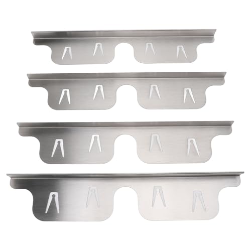 Smandy Cubierta para Grietas de Estufa, Relleno de Espacios para Estufa de Acero Inoxidable, 2 Pares, Ajustable de 13,8 a 27,6 Pulgadas, Resistente Al Calor, Fácil de Limpiar, Kit de Molduras para