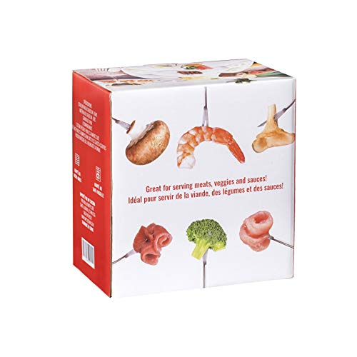 MyCuisina Divided Fondue Plates, White Stoneware Set of 4, 8 Sections – Gift Boxed - Thumbnail 7