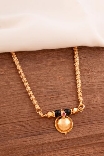 Image of Radha's Creations LONG 30 inch Mangalsutra LONG with Tali One Gram Gold for Women