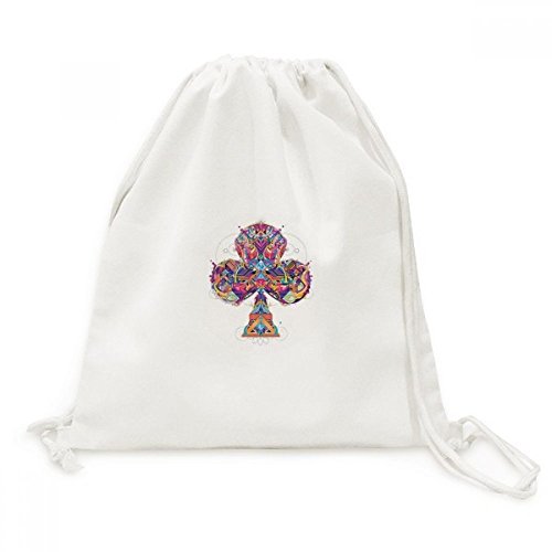 Sac cordon en toile motif géométrique cartes pour ranger vos affaires