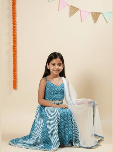 Image of Nautinati Girls Lehenga Choli Set