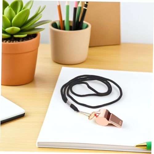 Silbatos para árbitro con cuerda de nylon acero inoxidable 6 pzas miniatura 6