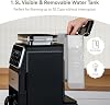Cafetera de goteo Gevi de 10 tazas con molinillo de fresas integrado | Temporizador programable de 24 horas, control de pantalla táctil, plato calentador de 4 horas, filtro permanente con jarra de vidrio original 8