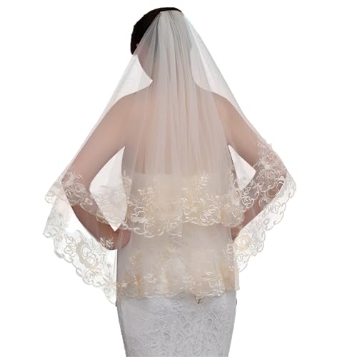 Velo De Novia De Tul Suave Con Peine - Blanco, 60 Y 80 Cm, Perfecto Para Bodas, Despedidas De Soltera Y Fotos