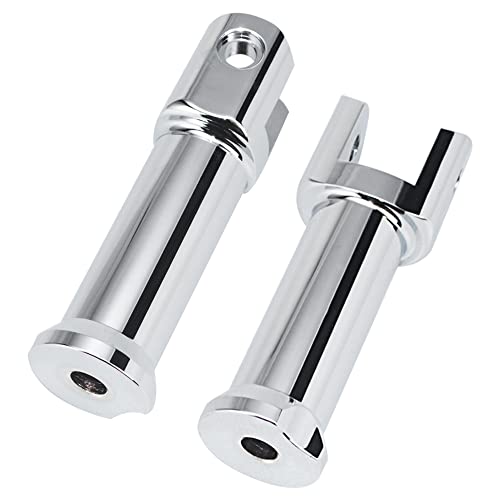 Image of Left and Right Passenger footpeg supports for Harley Softail Models 2018 2019 2020 2021 2022 Deluxe Fat Boy Heritage Sport Glide Softail Slim Street Bob Breakout Low Rider models,Chrome