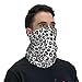 NIUNEW Black Grey Leopard Print Fashion Neck Gaiters Face Mask For Men Women Neck Bandanas Scarf For Cycling