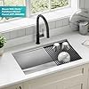 KRAUS Kore Workstation 30-inch Undermount 16 Gauge Stainless Steel Kitchen Sink, Single Bowl Kitchen Sink with Accessories, KWU110-30