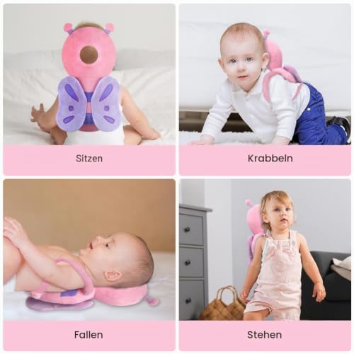 Vicloon Baby Kopfschutz, Verstellbare Schutzkissen Baby, Atmungsaktive Baby Head Schutzpolster für Kinder 4-24 Monate… – Ansicht 6