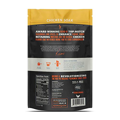 Kosmos Q Chicken Soak Brine - 16 Oz Bbq Brine Mix For Whole Chicken, Breast, Or Tenderloins - Award-Winning Seasoning & Soak Kit Made In The Usa (Chicken) #TOP1