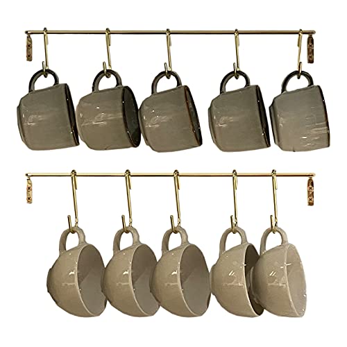 Friade Smooth Finished 12 Pack S Hooks For Hanging, Heavy Duty S Hanger Hooks, Hooks Hanger For Hanging Pot, Pan, Cups, Plants, Gloves, Bags, Towels, Jeans，Hat (Gold) #TOP1
