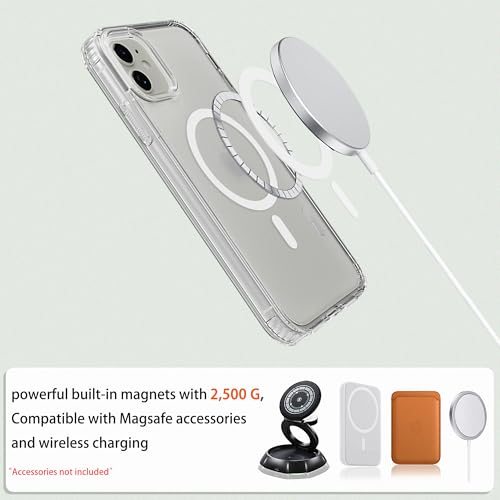 Image of Magnetic iPhone 12 /12Pro case,Compatible with Magsafe, Military-Grade Protection,Slim Translucent Matte Shockproof with Anti-Scratch Anti-Fingerprint Phone Cover (transparent, iPhone 12 /12Pro)