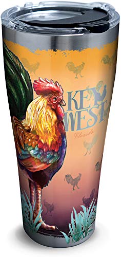 Tervis 1297540 Florida-Key West Rooster Insulated Tumbler with Clear and Black Hammer Lid
