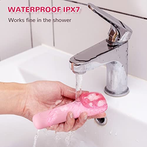 Electric Facial Cleansing Brush - Careyou Face Scrubber For Women, Rechargeable Silicone Face Brushes For Deep Cleansing And Exfoliating, 40 Days Long-Last, Ipx7 Waterproof - Pink #TOP1