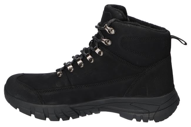 CY123 OCIEPLANE TRAPERY TREKKINGI BUTY ZIMOWE SKÓRZANE MĘSKIE BK 44