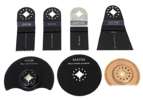 7 Saxton Blades Mix for Fein Multimaster Bosch Oscillating Multitool
