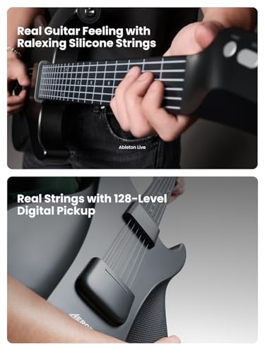 Image of AEROBAND Natural 6-String Right-Handed Acoustic-Electric Guitar, Travel Silent Guitar With Detachable Fretboard, Headphone Jack, MIDI Guitar