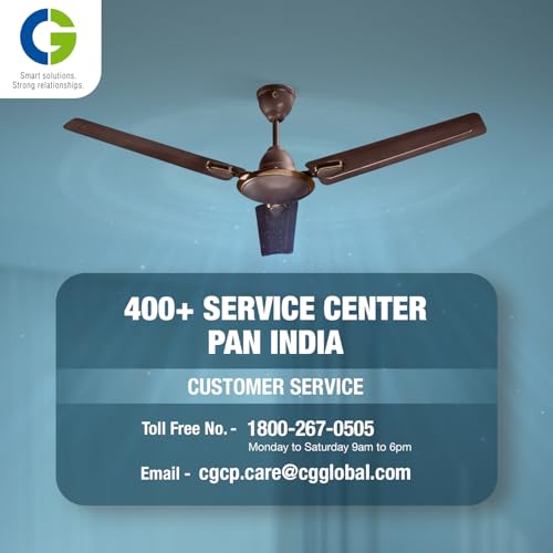 Image of CG Hansair | Decorative High-Speed 1200mm Ceiling Fan | 100% Copper Motor | 2-Year Warranty | Double Ball Bearing | Metallic Choco Brown