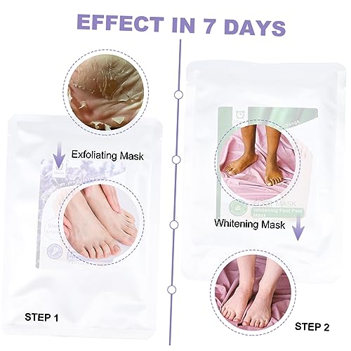 Beaupretty 4 Pares Máscara Para Pés Máscara Para Pés Casca Máscara Facial Esfoliante