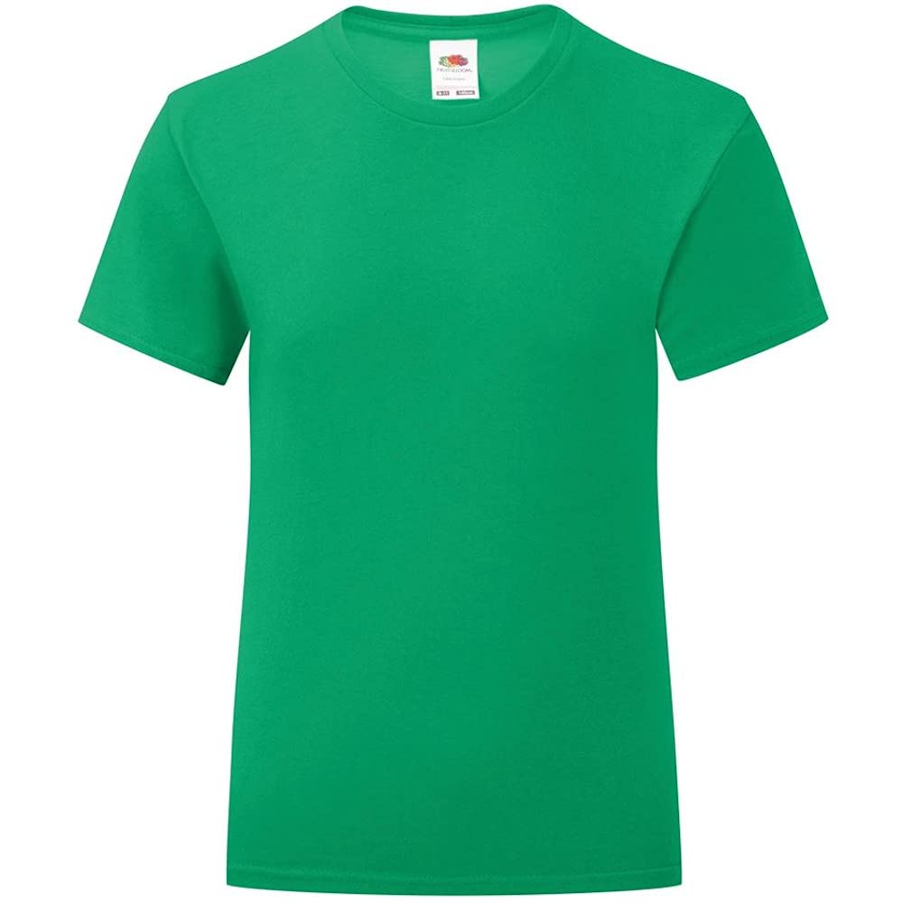 Fruit of The Loom Boys' t-Shirt. - Green - 152 cm