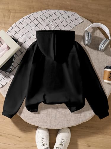 Girl's Bow Graphic Long Sleeve Hoodie Hooded Neck Casual Sweatshirt Pullover Tops2