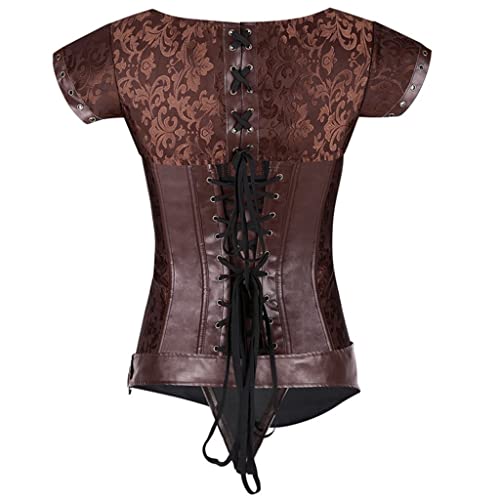 Corset de palais européen gilet quatre pièces en acier-os corset gothique - 4