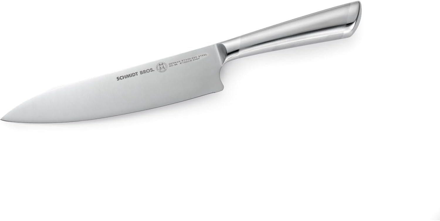 Schmidt Brothers - Atlas Series - 7-Piece Knife Set, High-Carbon Stainless Steel Cutlery with Natural Wood Knife Block